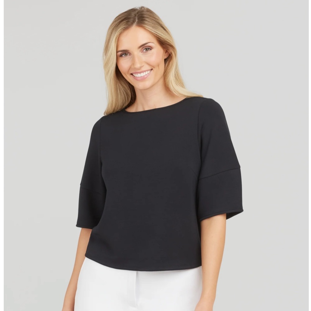 SPANX Air Essentials Puff Sleeve At-the-Hip Top